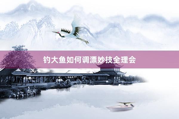 钓大鱼如何调漂妙技全理会